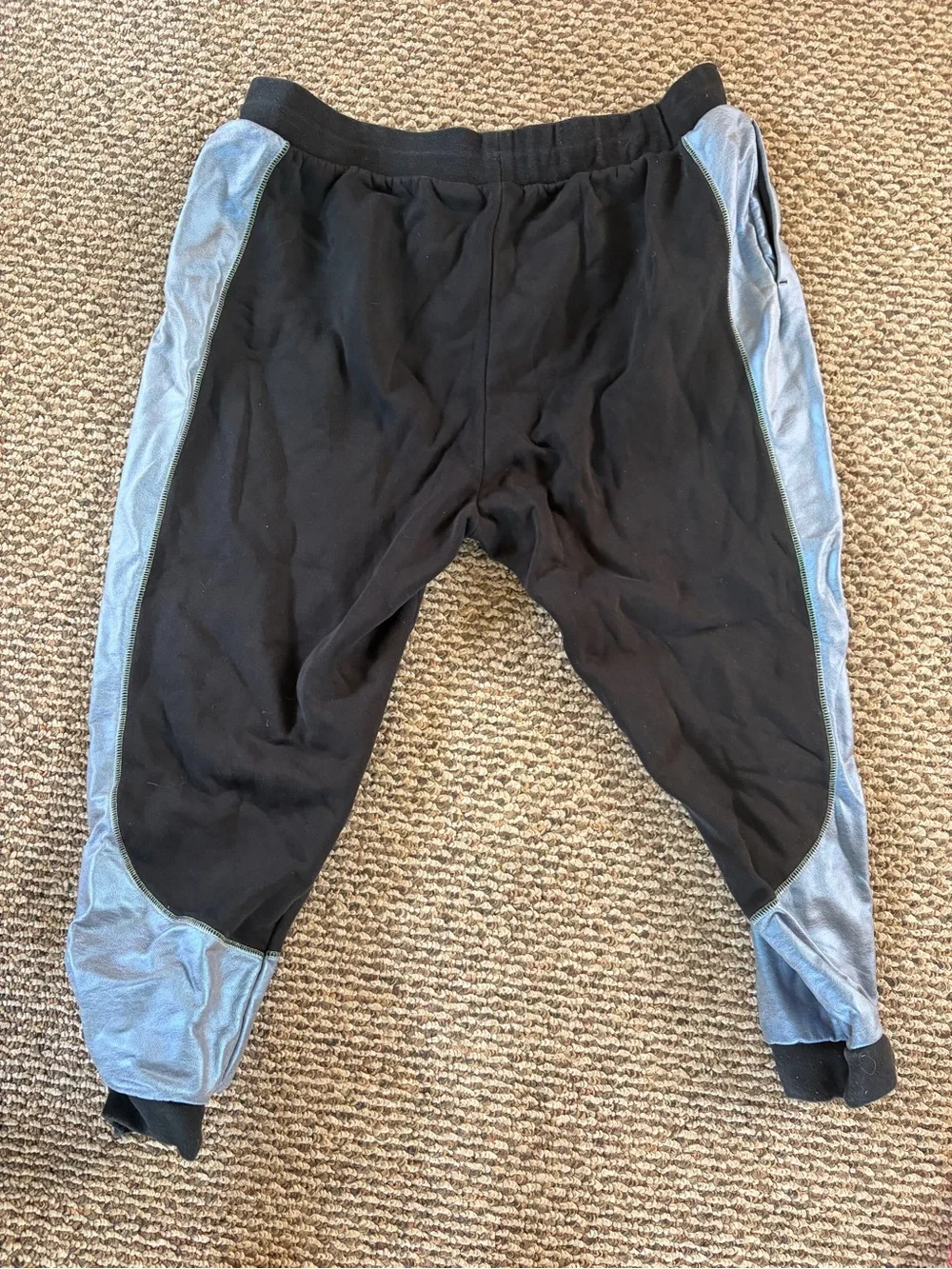 Nike Black Joggers with Blue Shimmer Cuffs